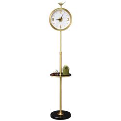 Pure Copper Floor Clock Living Room Light Luxury Modern Minimalist Shelf New Chinese Style Ikea Clock Nordic Vertical Table Clock