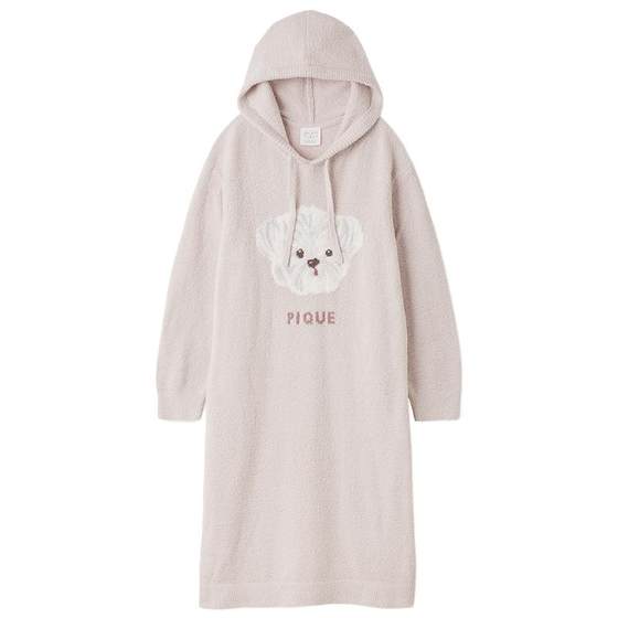 
gelato pique25 autumn and winter new women's nightgown half velvet cookie dog hooded dress PWNO255151