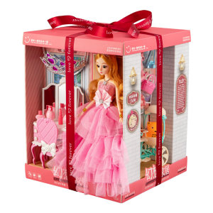 
2025 new doll set big gift box toy girl Princess Aisha doll girl 3-9 birthday gift