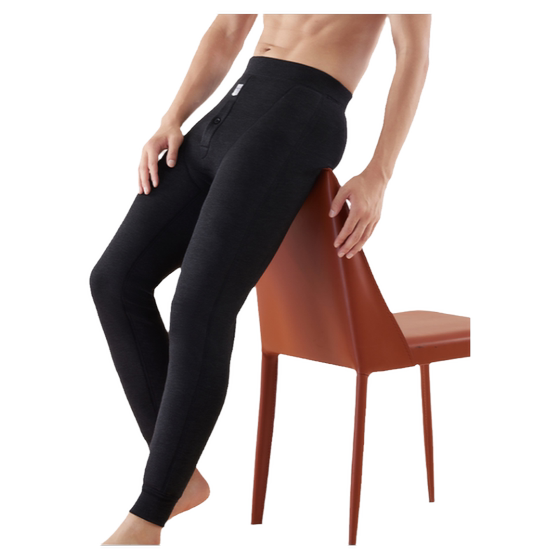 
HLA/Hailan Home Men's Young Thickened Lamb Fur Front Tablet Large Down Knee Pad Winter Cold-proof Comfortable Warm Pants