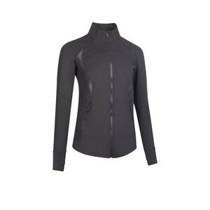 
Decathlon fishbone jacket women's spring quick-drying line-carved slim fitness clothing slimming princess line yoga clothing top RFY3