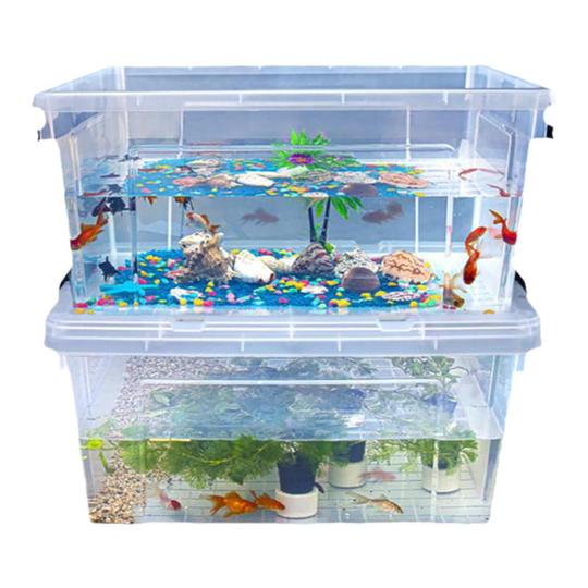 大型水槽ガラスと小型水槽セット 亀 魚