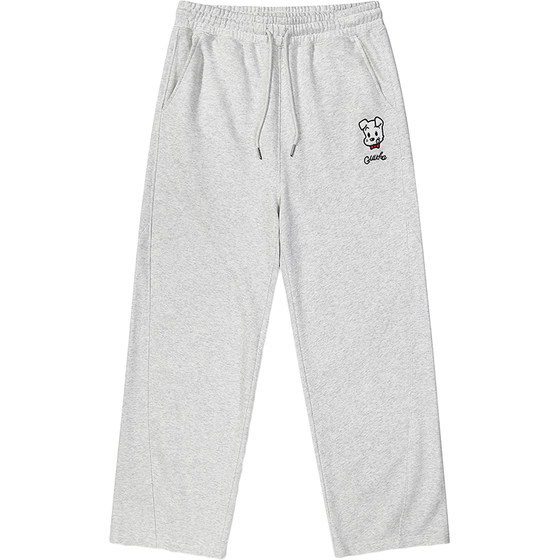 
GUUKA/Harada Haru jointly branded puppy embroidered scimitar sweatpants men's youth pants heavyweight cotton sweatpants