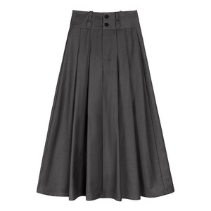 
pusumede black pleated skirt skirt for women 2025 new versatile temperament long skirt high waist slim skirt