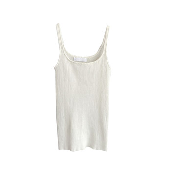 Knitted vest for women with 2025 summer and autumn new hot shirt suspender cover for women with breasts and white base top