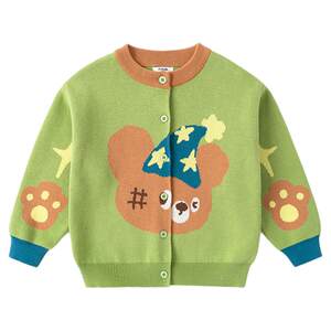 
[100% Cotton] Dudujia Children's Sweater Boys' Cardigans Pure Cotton Girls' Tops Baby Knitted Sweaters Spring and Autumn