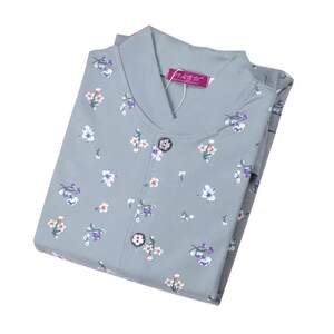 Middle aged and elderly women's pure cotton cardigan, autumn clothes, plus size, double breasted open button mother-in-law shirt, all cotton single piece mother underwear