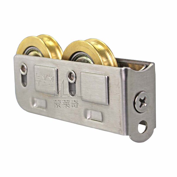 Pulegge Per Porta Del Fienile Da 2 Pezzi Per Finestra Dell'armadio Runner Per Porta Scorrevole Americana Hardware Per Binario Sospeso Rullo Scorrevole In Legno - Foto 2