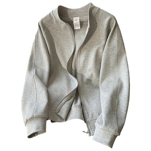 Casual sweatshirt jacket women's cardigan spring and autumn 2026 new spring and autumn thin loose large size stand collar sports zipper shirt