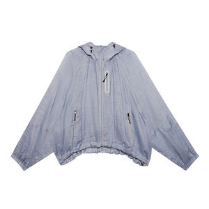 
Ramie Tencel Blended Semi-circle Women's Clothing [Sports] 2026 Summer Loose Casual Light Outdoor Hooded Jacket for Women