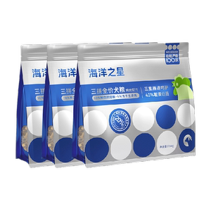 
Ocean Star Three Pin Dog Main Food 4.5kg Adult Dog Fresh Meat Grilled Grain Freeze-dried Raw Meat Grain