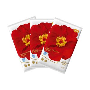 
Yiying weak acid red camellia pull-up pants ultra-thin diapers soft baby breathable diapers