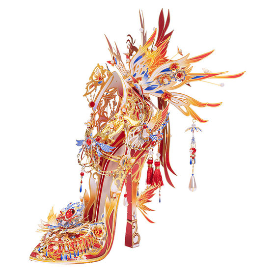 
Yimo Fengzhiying Chinese style magic crystal shoes 3D three-dimensional puzzle metal assembly model handmade diy Medusa