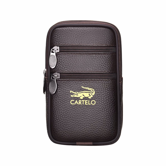 Cartelo Krokodilleder Handyhlle Herren Grteltasche