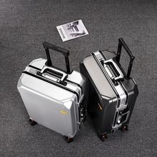 新款行李箱铝框24寸 pc商务旅行箱密码学生万向轮拉杆箱 行李箱男