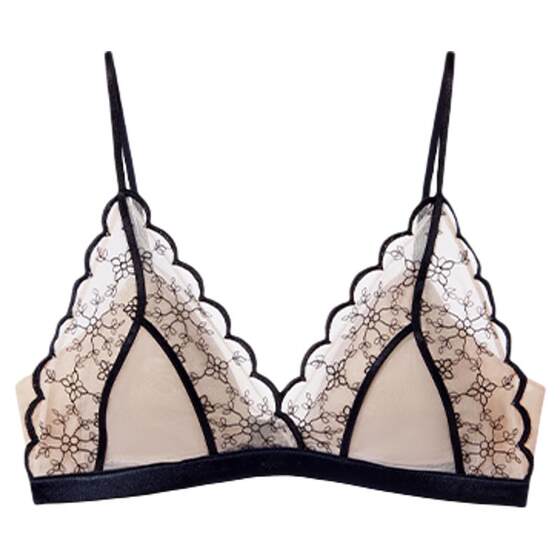 
Ubras South France triangle cup lace underwear for women with small breasts sexy French silk 2026 new bra set