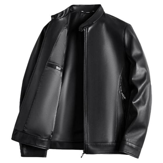 
Genuine leather jacket for men 2025 new middle-aged Haining top layer calf leather jacket down jacket thickened high-end feeling