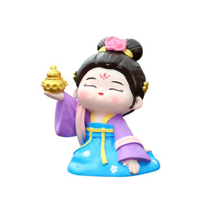
Chinese antique girl attracts wealth, Tang lady car ornaments, in-car center console decoration supplies, stabilizes mood