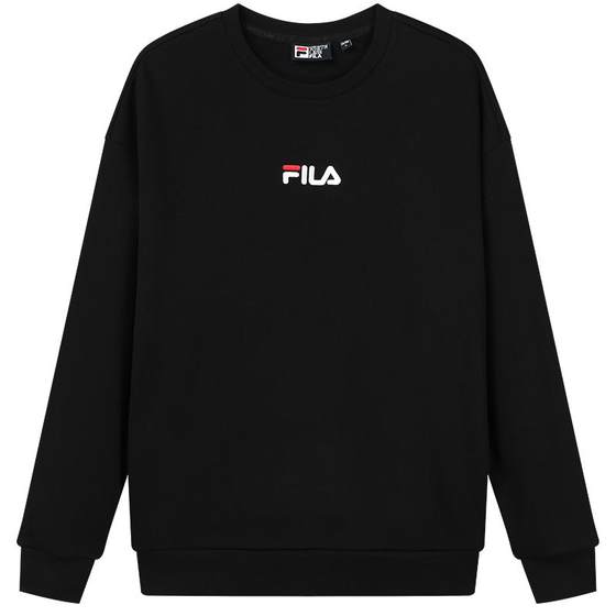 
FILA official couple pullover sweatshirt autumn plus velvet casual round neck sports sweatshirt trendy men and women's tops