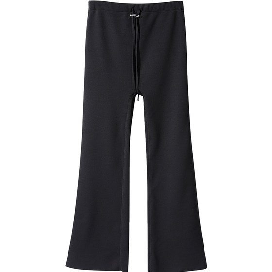 
Ying's pregnant women's flared pants spring and autumn slightly flared black trousers spring new casual non-supporting belly leggings trousers