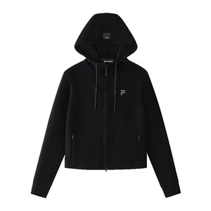 
FILA FUSION Fila trendy brand knitted hooded jacket for women 26 spring simple slim slim warm top