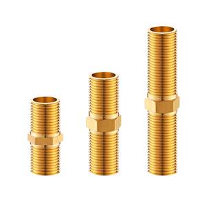
All-copper thickened double outer wire direct 4-minute outer teeth lengthened wire 6-minute 1-inch connector internal water pipe reducing accessories