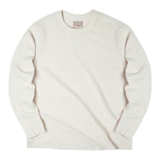 
Maden workwear Japanese retro heavyweight 300g waffle round neck T-shirt sweatshirt three-pin long-sleeved base shirt men