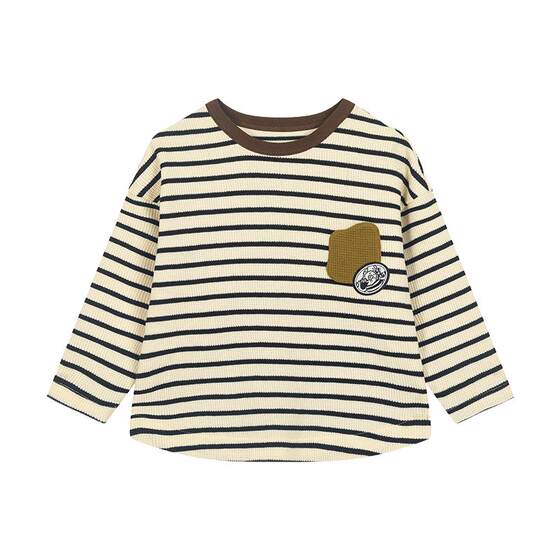
Maradin children's clothing children's T-shirt 2025 autumn new style boys and girls fun bear shape long-sleeved T-shirt