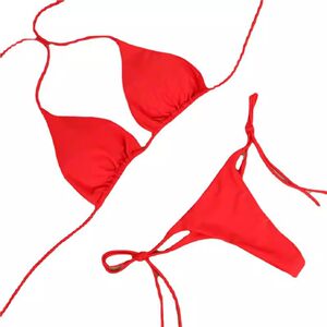 White, red, blue, black halter, bikini bikini sexy swimsuit women's lingerie strap swimsuit three-point suit

