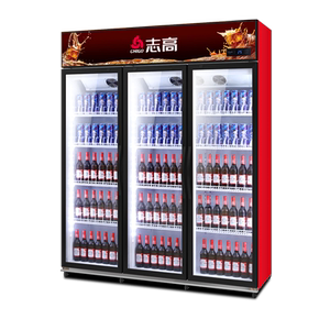 
Zhigao Display Cabinet Refrigerated Fresh Cabinet Drink Beer Cabinet Single and Double Door Freezer Commercial Freezer Three Door Bar Refrigerator