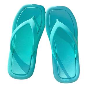 Fine fine strips flat sand slippers Female summer wearing Korean fashion net red ins people to drag simple pinch beach shoes