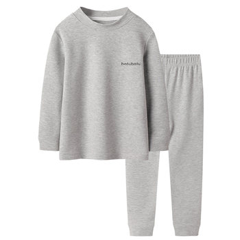 Boys autumn clothes and autumn pants set autumn and winter antibacterial pure cotton