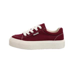 
Universal thick-soled burgundy canvas shoes for women 2026 spring new hot style versatile shoes women's casual sneakers
