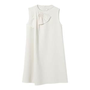 
Langzi Muse Dress Diacetic Acid Bow A-line Sleeveless French Light Dress New Summer