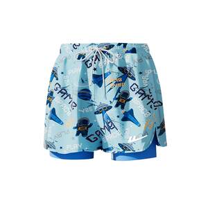 Huili children's swimming trunks for boys professional quick-drying boys swimming trunks summer double-layer anti-embarrassing medium and large children's swimsuit set