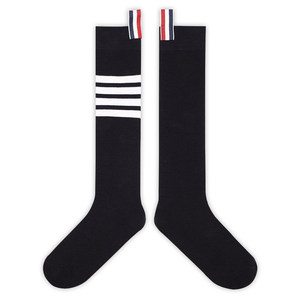 TB strip band cross -knee and knee calf socks jk spring and autumn gray sweet Japanese inspiper long leg cotton socks
