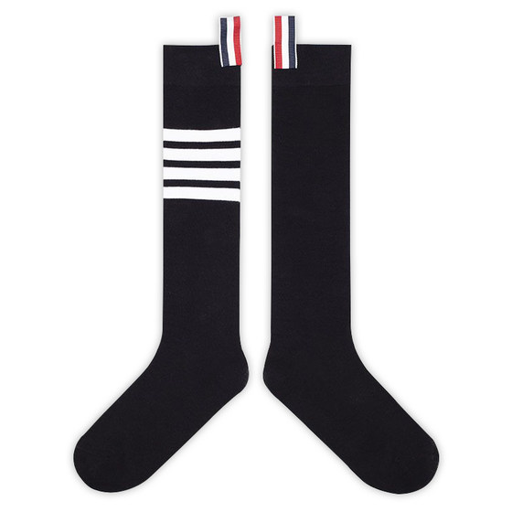 TB strip band cross -knee and knee calf socks jk spring and autumn gray sweet Japanese inspiper long leg cotton socks
