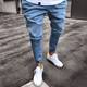 2018 new men casual denim trousers male fashion ripped jeans