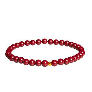 
Cinnabar bracelet for women 999 gold copper coin cinnabar bracelet for women Purple gold sand cinnabar beads couple's year of birth gift