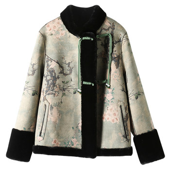 New Chinese style mother's winter fur coat