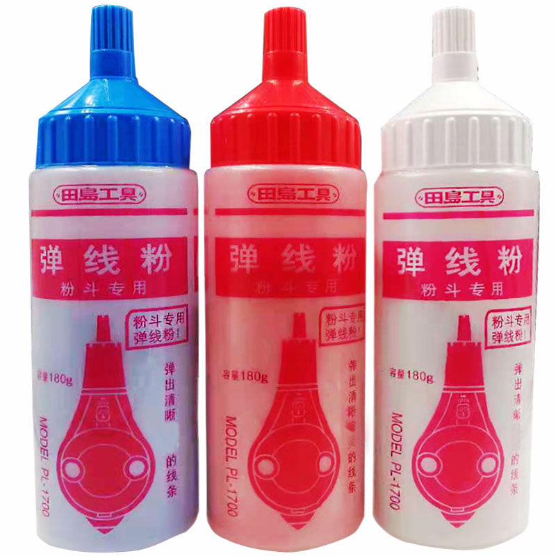 Red Layout Marking Powder Tjima Powder Liner Toner - White, Red, Blue - Woodworking Marking Line