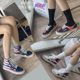 VANS安纳海姆SK8 ERA DX系列黑色白粉枫叶红蓝条纹高帮男女休闲鞋