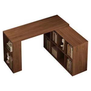 
Medieval style solid wood corner desk home telescopic rotating computer desk L-shaped study table corner desk 9L76