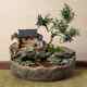 Desktop micro landscape fish tank flowing water ornaments landscape bonsai circulating water living room office decoration opening gift