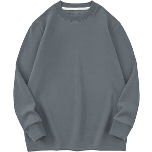 
Long-sleeved T-shirt men's solid color white autumn and winter plus velvet thickened thermal inner layer bottoming shirt round neck autumn shirt