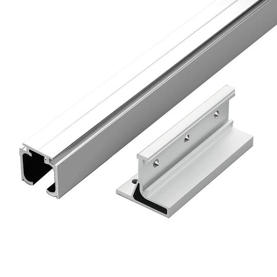 Sliding Pulley Rails Bufeison Sliding Door Pulley Rail Kit - Aluminum Alloy Buffer Damping