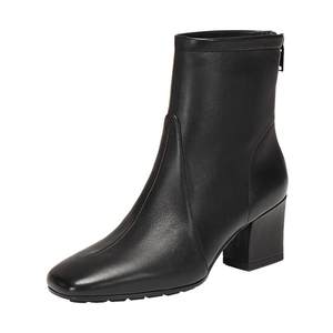 
Scatto's new temperament commuter cream boots short boots black fashion boots thick heel heightening women's leather boots EIA02DD5
