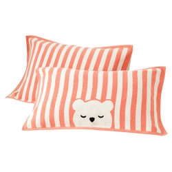 Golden Nordic pure cotton high-end cute widened pillow towel