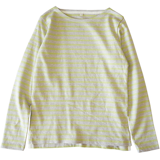 
Broken code and leakage Japanese pure cotton thickened bottoming striped shirt T-shirt 9111 versatile long-sleeved women's top