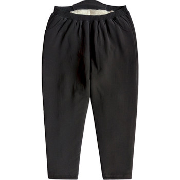 
Fat mom wears thickened pure black quilted camel hair pants to add weight